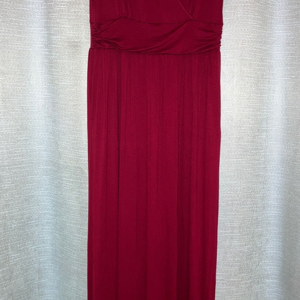 Chic Burgundy Short Sleeve Maxi Dress‎ XL - Picture 5 of 11